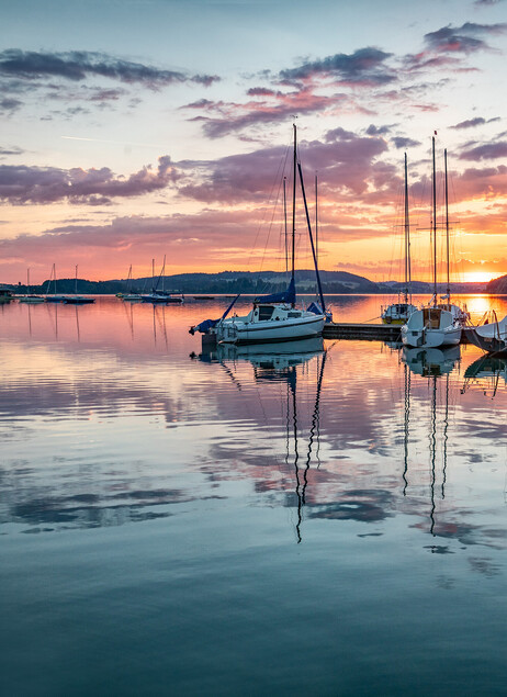 Der Mattsee bei Sonnenuntergang